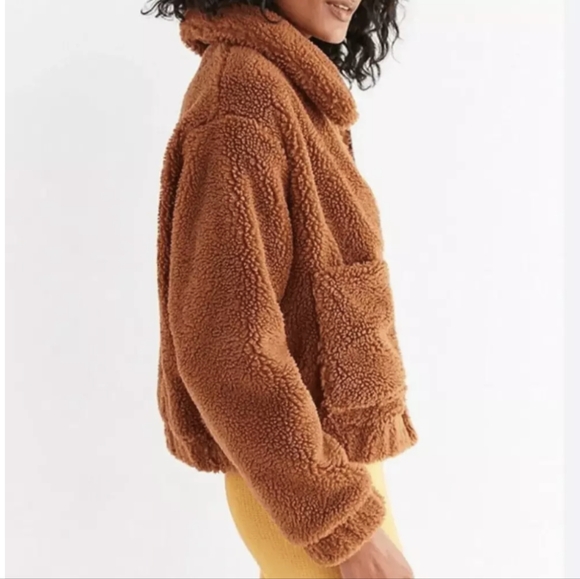 Urban Outfitters🧡 Tan Sherpa Jacket Sz Small - Picture 6 of 6